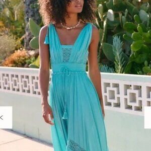 Brand New WITHOUT tags - Free People Santa Maria Maxi dress - Turquoise Blue